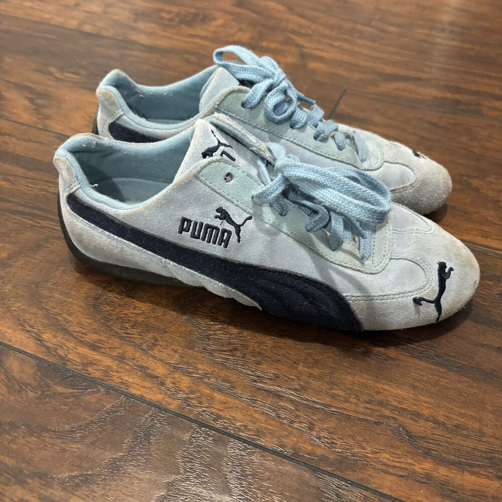 Puma Speedcat Archive Team Light Blue Club Navy Women's size 7 Sporty GUC